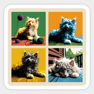 LaPerm Pop Art - Cute Kitties Sticker